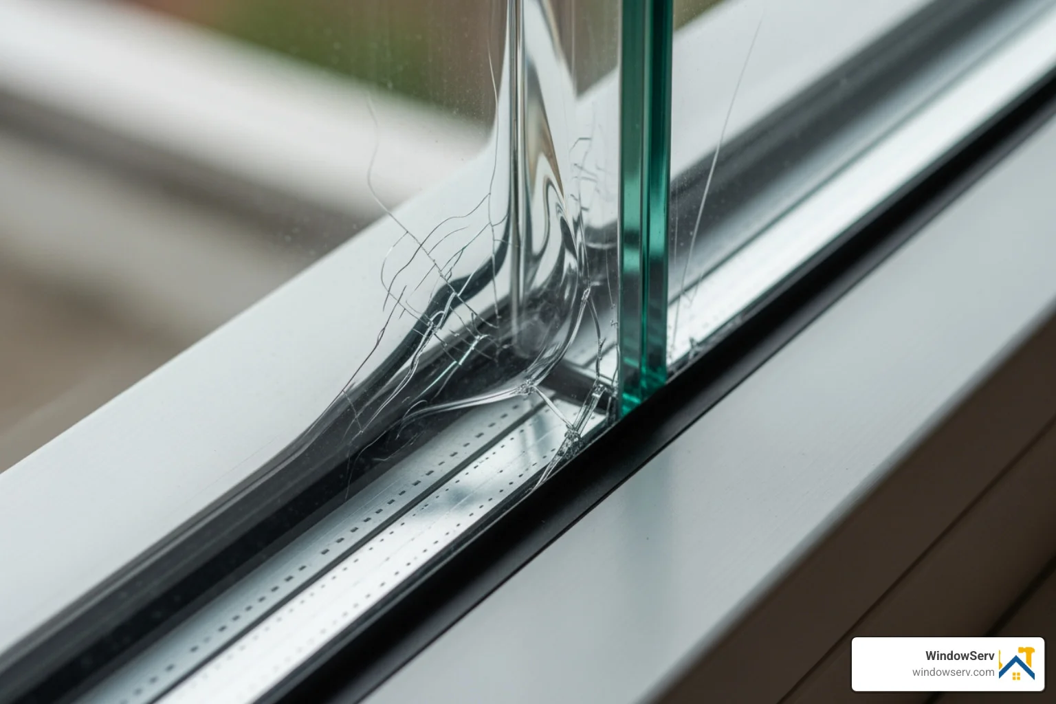 Solar pumping effect on window glass showing expansion and contraction stress