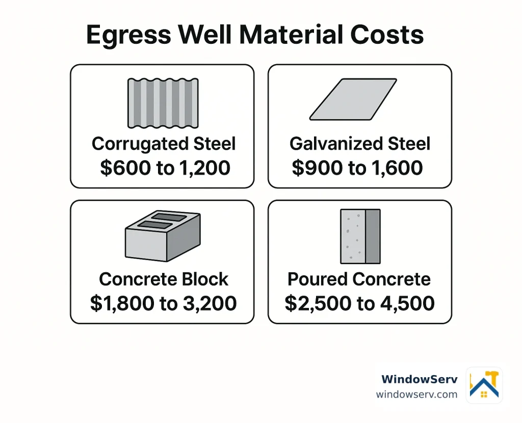 Well material alone can shift total installed cost by thousands before excavation depth is even factored in.